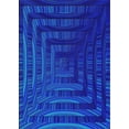 thumbnail image 1 of Ahgly Company Machine Washable Indoor Rectangle Transitional Blue Ribbon Blue Area Rugs, 2' x 3', 1 of 7