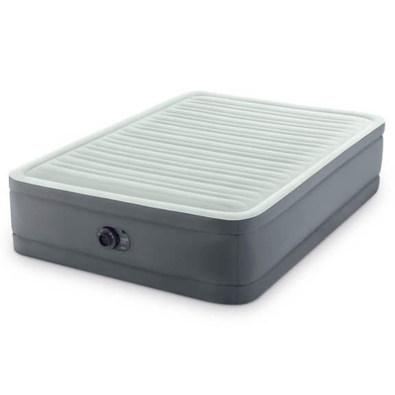 Intex PremAire I Matelas Pneumatique Surélevé Fiber-Tech avec Pompe Intégrée, Grand Lit