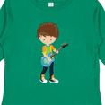 thumbnail image 4 of Inktastic Rock Boy, Brown Hair, Guitar Player, Band, Music Boys Long Sleeve Toddler T-Shirt, 4 of 5