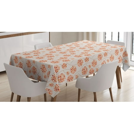 

Autumn Tablecloth Botanical Garden Theme with Abstract Petals of Bedding Plants in Pastel Fall Shades Rectangular Table Cover for Dining Room Kitchen 60 X 84 Inches Multicolor by Ambesonne