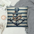 thumbnail image 2 of COMIO  Decorative Pillow Cover,Retro Nautical Anchor Throw Lumbar Waist Pillow Case Cushion Cover Home Office Decorative Oblong, 2 of 5
