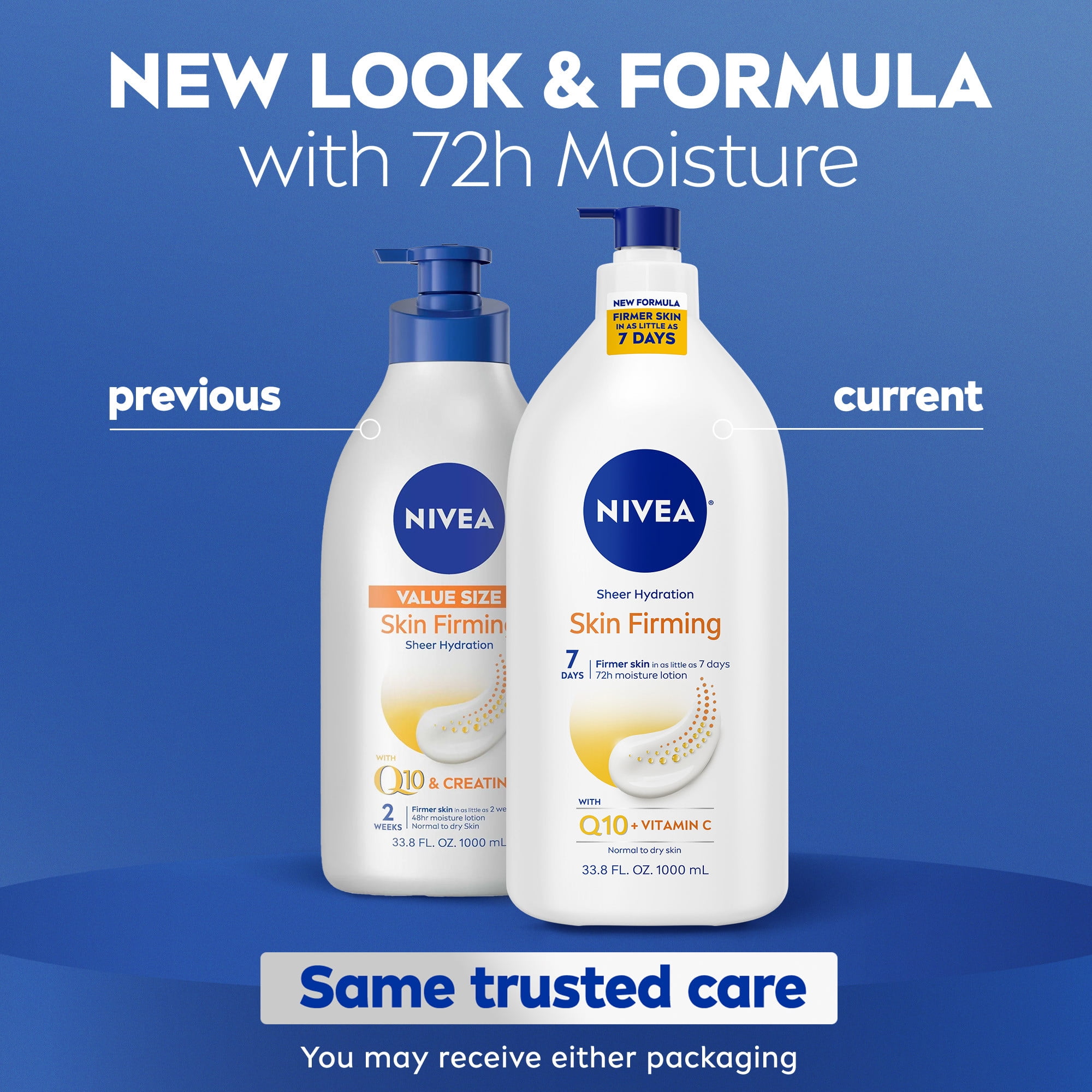 NIVEA Skin Firming Sheer Hydration Body Lotion with Q10 and