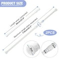 thumbnail image 2 of 2 Pack Tension Curtain Rod, Window Safety Bars, Adjustable Sliding Glass Door Lock, Window Lock Bar Curtain Rods for Home, Bathroom, Bedroom, Dorm, Office, Extends from 23.62-39.37 Inches (White), 2 of 8