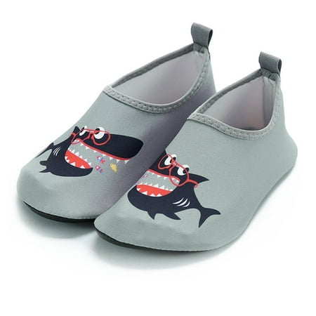 

Boys Girls Quick Drying Swim Water Shoes Kids Cartoon Beach Barefoot Shoes