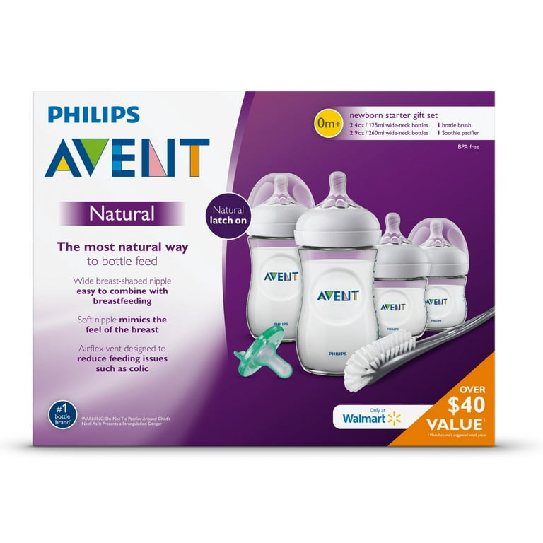 Philips Avent Natural Baby Bottle Newborn Starter Baby Gift Set, SCD209/01