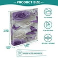 thumbnail image 5 of 3 Ring Binder 1.5 inch Round Rings with Interior Pockets Binders Organizer Office School 1Pack Purple Butterflies and White Roses, 5 of 10