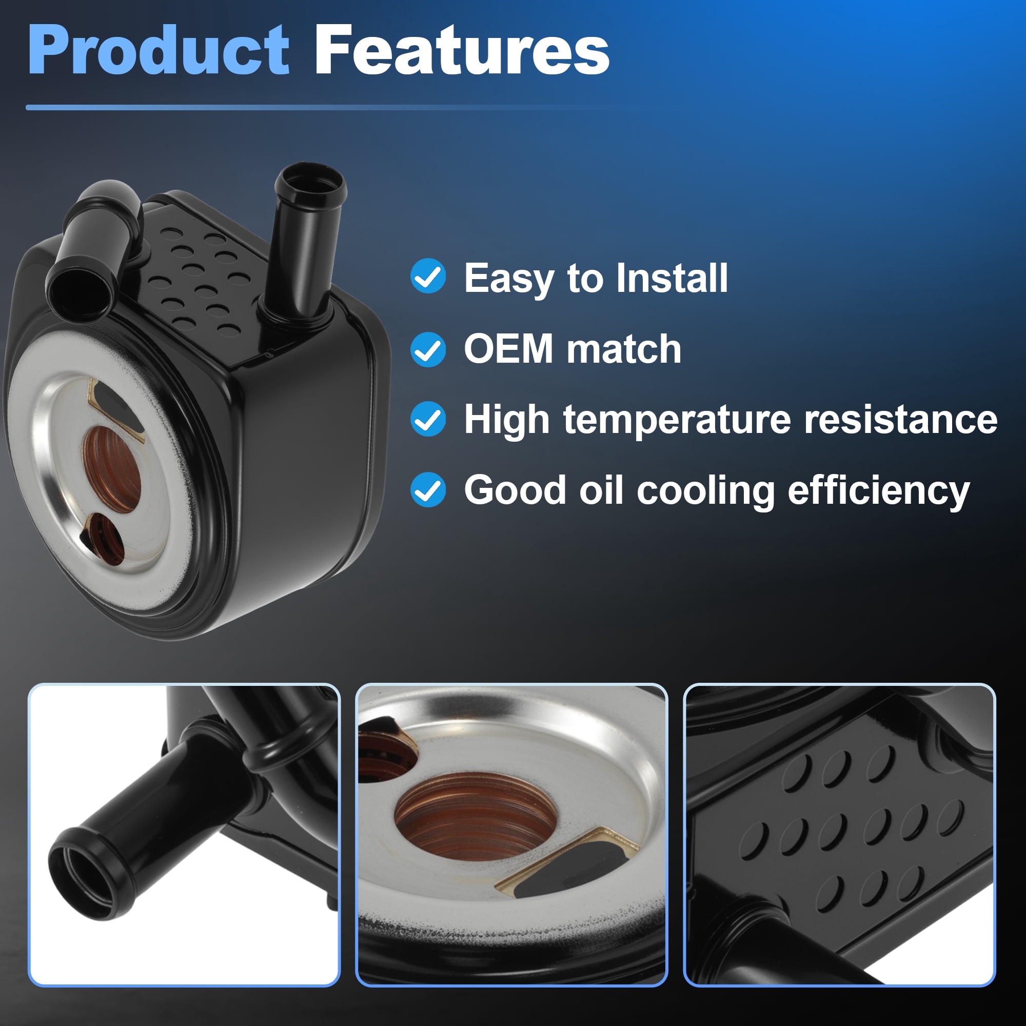 Unique Bargains 1L2Z6A642FA Engine Oil Cooler for Ford Explorer 2002-2010 Models