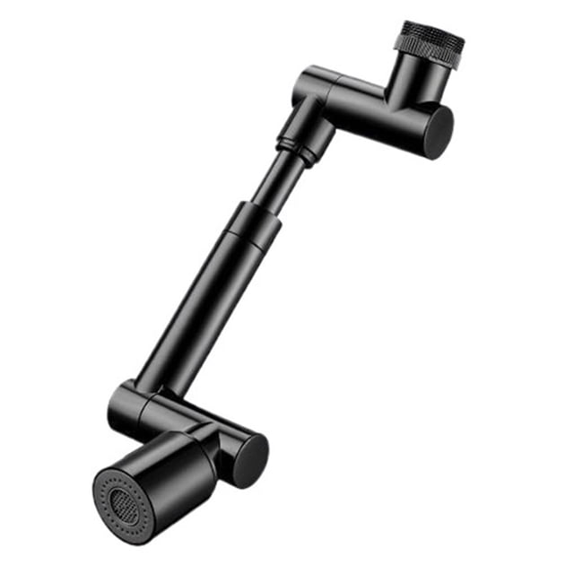 Grifo de brazo robótico giratorio de 1440° con boquilla antisalpicaduras, 2 modos de salida de agua
