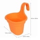 thumbnail image 4 of Hook Green Plant Pot Semi-circular Flower Pot Wall Hanging Basket Basin Single Hook Resin Storage Home Garden Hanging Flower Pot Large Size (Yellow Se, 4 of 4
