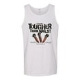 thumbnail image 2 of My Savior is Tougher than Nails Bible Verse | Male Inspirational/Christian Graphic Tank Top, White, Small, 2 of 3