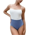 thumbnail image 1 of Traje de baño de mujer Cómodo Color sólido Impreso Patchwork Sling Traje de baño de una pieza OAVQHLG3B Store  lin121212, 1 of 4