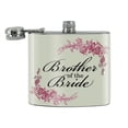 thumbnail image 2 of Wedding Floral Brother Of The Bride Stainless Steel 5oz Hip Drink Kidney Flask, 2 of 3