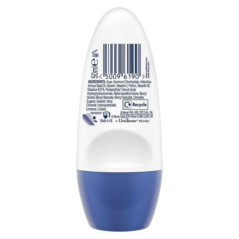Dove Roll On Original Antiperspirant Deodorant 40ml Alcholol Free Travel Bulk 24