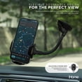 thumbnail image 3 of iHome Gooseneck Car Mount, Suction Cup Base, Adjustable Arm, 360° Swivel, Non-Slip Cradle, 3 of 5