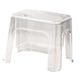 thumbnail image 5 of Taburete de baño transparente con escalón y almacenamiento para el hogar, la sala de estar y la cocina. Claro, 5 of 9