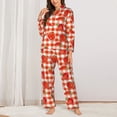 thumbnail image 2 of Honeii Tomatoes And Chili print Women's Pajama Sets Long Sleeve Button Down Sleepwear Nightwear Soft Pjs Lounge Sets-, 2 of 7