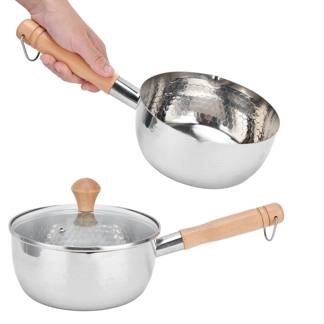 Olla de Acero Inoxidable Olla Suplementaria para Alimentos con Tapa de un para Cocina con Puerto de Desvío de Olécranon de Doble Cara ANGGREK Otros