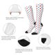 thumbnail image 3 of Balery Red Blue Polka Dots Calcetines novedosos Calcetines deportivos Calcetines hasta la rodilla Calcetines de algodón Calcetines originales y geniales, 3 of 6