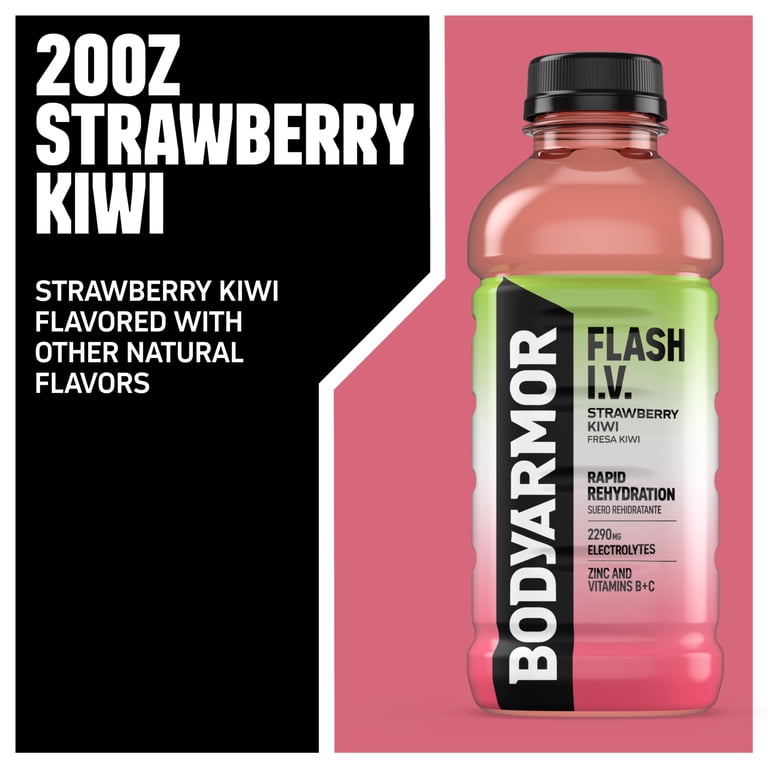 BODYARMOR Flash I.V. Strawberry Kiwi, 20 fl oz, 12 Pack photo 4