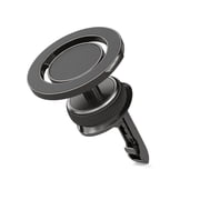 Zinc Alloy Magnetic Car Phone Mount for Dashboard & Air Vent, Stand-On Style Universal Cell Phone Holder, Strong Grip for Hands-Free Navigation & Secure Driving, Gunmetal Gray