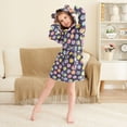 thumbnail image 3 of FORMRS Niños Bathrobe Unisex Hooded Robe Soft Plush Pajamas Sleepwear, Size 2-3T, Colorful Candies, 3 of 7