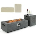 thumbnail image 1 of Costway 42.5" Magnesium Oxide Propane Gas Fire Pit with Hideaway Tank Holder Lava Rocks, 1 of 10