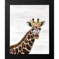 thumbnail image 2 of Kimberly, Allen 12x14 Black Modern Framed Museum Art Print Titled - Baby Giraffe, 2 of 5