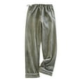 thumbnail image 3 of HVOBTTY Maternity Soft Sleep Pants, Fall Maternity Pants, Womens Plus Size Casual Solid Color Flannel Over The Belly High Waisted Warm Pregnancy Loungewear Pants Gray, M, 3 of 5