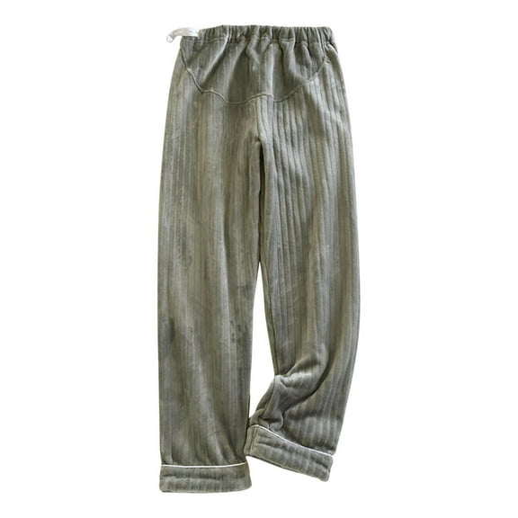 Riecok Maternity Pajama Pants Plus Size High Waisted Flannel Loungewear Pants Solid Support Belly Loose Casual Trousers