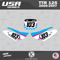 thumbnail image 3 of Kalair GFX Graphics Kit for Yamaha TTR125 (2000-2007) Usa Series, 3 of 5