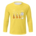 thumbnail image 4 of IWRICH Walk for Peace Monks Journey T-Shirt for Men White Long Sleeve Tshirts Crew Neck Oversize Big and Tall Tops Yellow XL, 4 of 4