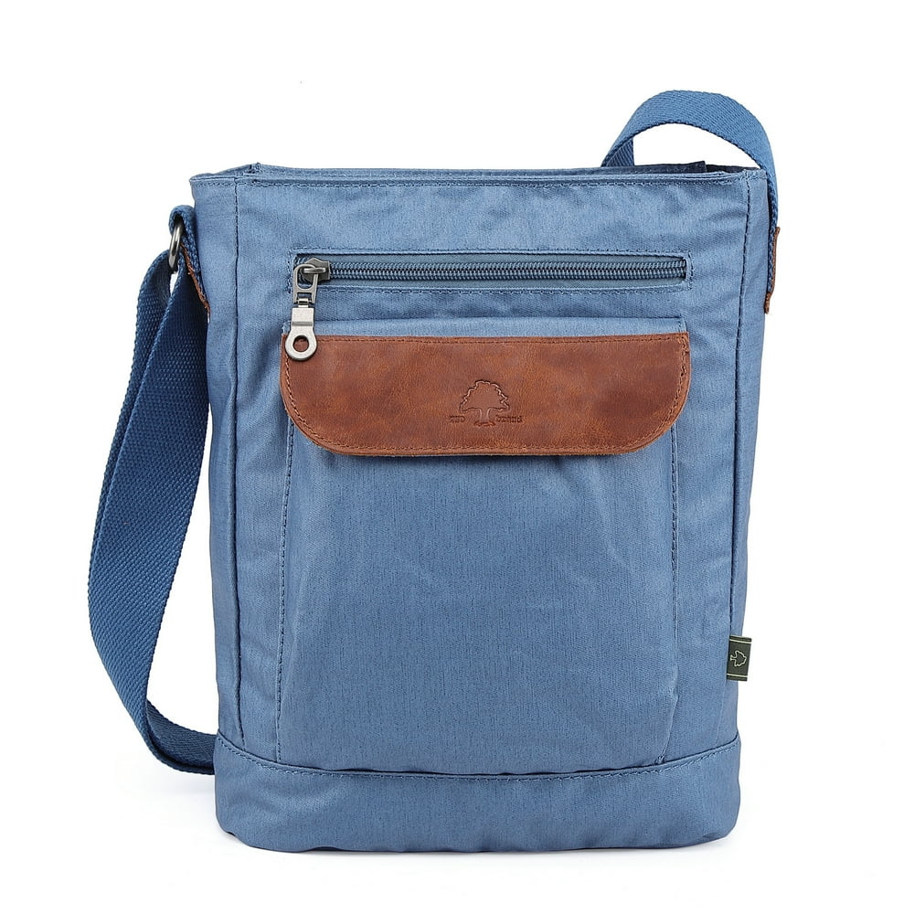 TSD Brand TSD Brand Urban Light Coated Canvas Crossbody Bag