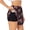 Black, variant on 's Leopard Print for a double-layer running short for women, perfect for gym, tennis, and more, featuring a convenient pocket.