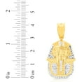 thumbnail image 3 of Floreo 10k Yellow Gold Egyptian King Pharoah Two-Tone Pendant Small, 3 of 3