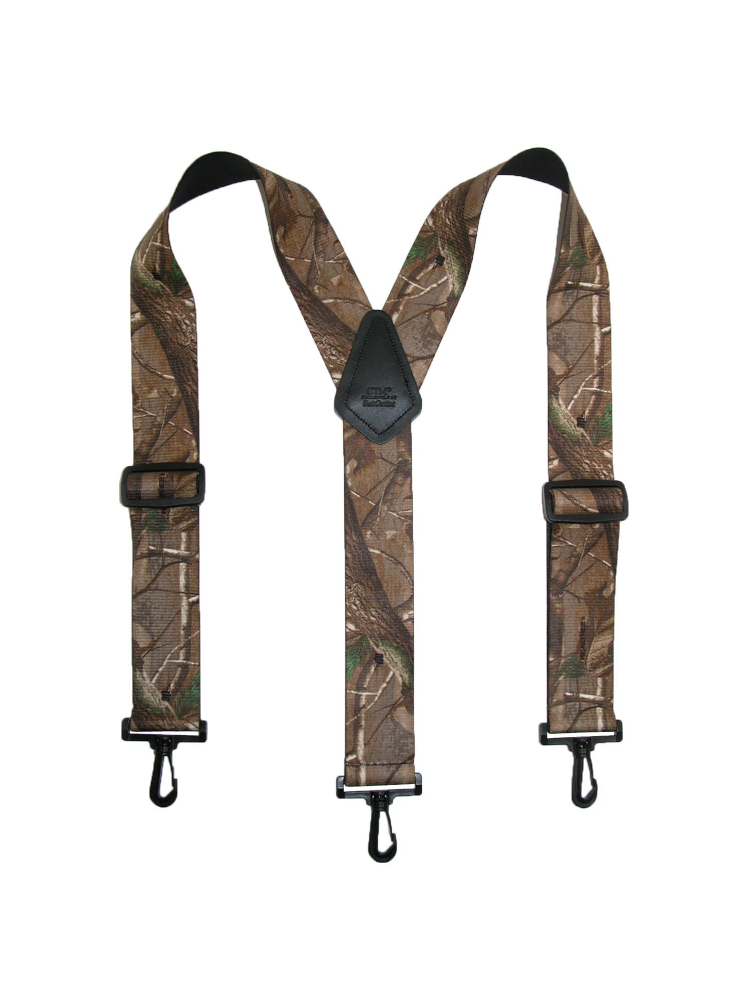 CTM Elastic Undergarment TSA Compliant Suspenders with Swivel Hook Ends