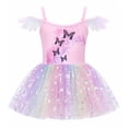 thumbnail image 2 of Aideaone Toddler Girls Ballet Leotard with Tutu Skirt Ruffle Sleeve Dance Costume Ages 3-7, 2 of 7