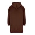 thumbnail image 5 of Extra Large Long Zipper Hooded Sweatshirt for Autumn and Winter Sports Jacket Women's Solid Color Hoodie, 5 of 6