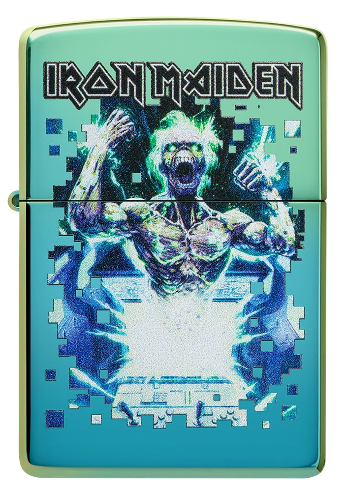 Zippo Iron Maiden High Polish Teal Pocket Lighter