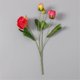 thumbnail image 3 of Billuyoard Ramo de flores de peonía artificial de 4 ramas, decoración de simulación, adorno de flores para el hogar y la oficina Flores artificiales Rosa roja Billuyoard HA7106-01, 3 of 6