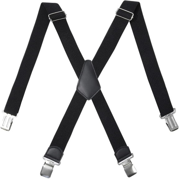 40MM Wide Braces For Men Trousers - 4 Strong Metal Clips Heavy Duty Suspenders for men Adjustable Y Shaped Braces