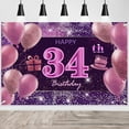 thumbnail image 1 of Decoraciones De Cumpleaños Número 34 Para Niñas, Cartel De Feliz Cumpleaños Imisi, Decoraciones Rosas Para Una Fiesta De Cumpleaños, Telón De Fondo Para Mujeres, 1 of 5