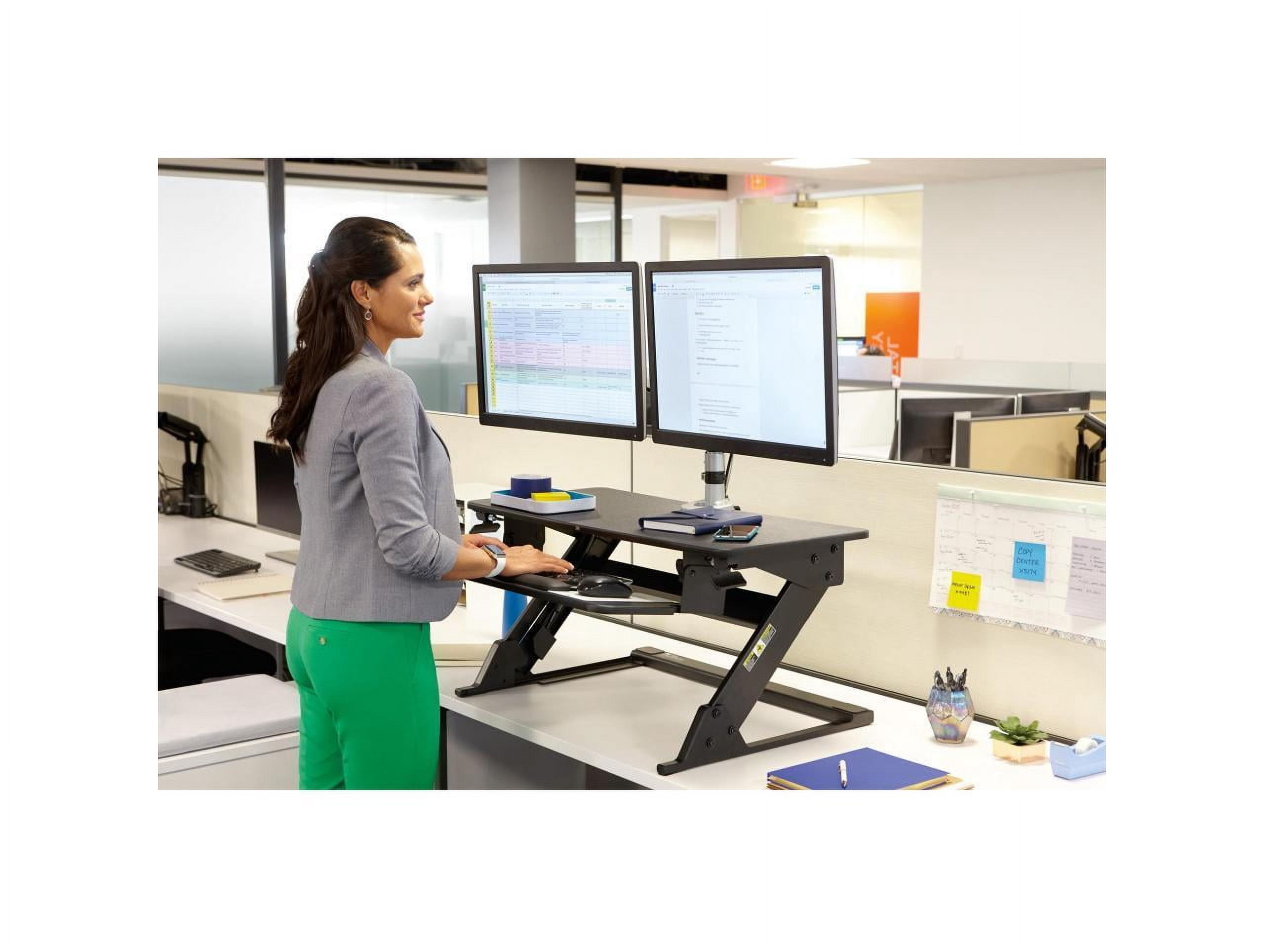 3M Precision Standing Desk, Convert Desk to Sit Stand Desk, Fully Assembled, Provides Maximum Adjustability to Achieve Your Most Comfortable Standing Work Position, Gel Wrist Rest, Mouse Pad, SD60B