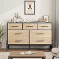thumbnail image 3 of BeesClover Commode à 7 Tiroirs pour Chambre, Commode Autoportante de 52 Pouces de Large avec Rangement, Coffre de Rangement en Bois pour Salon, Chambre, Entrée, 3 of 7