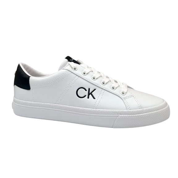 Calvin Klein Womens Cylaire Casual Fashion Sneakers Size 9.5 White Black Low Top