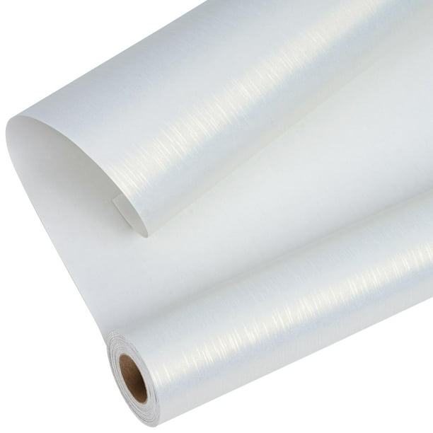 Rollo de Papel Kraft Blanco BIOBROWN para Envolver Regalos 43x10 m con Acabado Perla