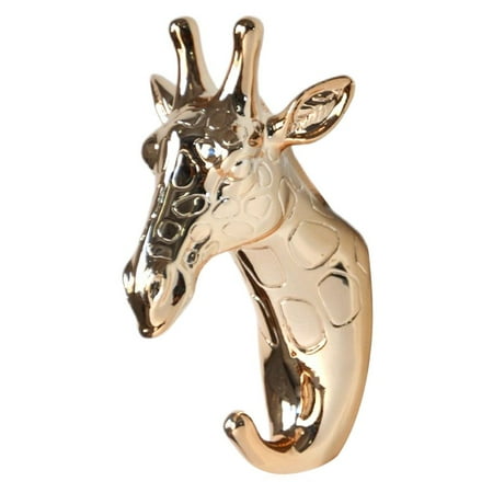

Multifunctional Punch-free Clothes Hat Hook Deer Head Antlers Wall Hanger Resin Animal Hooks Bag Holder Storage Rack 5