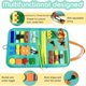 thumbnail image 3 of Montessori Toys Busy Board For Toddlers, 20 In 1 Early Education Learning Toys, Activity Board Improves Basic Skills Fine Motor Skills Sensory Toys Gifts For Kids Activities Airplane Travel, 3 of 4