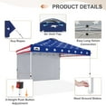 thumbnail image 5 of EAGLE PEAK 12 x 12 Easy Set Up Straight Leg Pop Up Outdoor Canopy with One Removable Wall,American Flag, 5 of 12