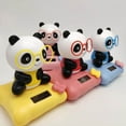 thumbnail image 1 of ziyahi Solar Powered Dancing Toy Cute Bobblehead Panda Sun Dancer Blue, 1 of 9