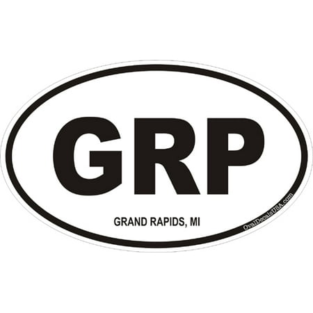 3.8 Inch Grand Rapids Michigan Oval Decal (Best Value Auto Body Supply Grand Rapids Mi)